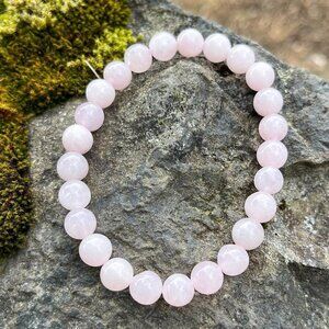 Rose Quartz Crystal Gemstone Bracelet Handmade